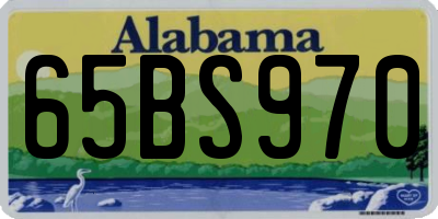 AL license plate 65BS970