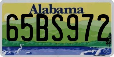 AL license plate 65BS972
