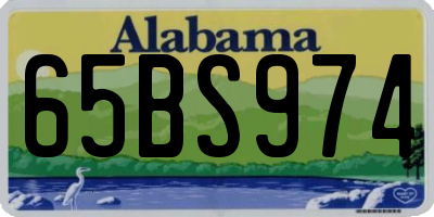AL license plate 65BS974