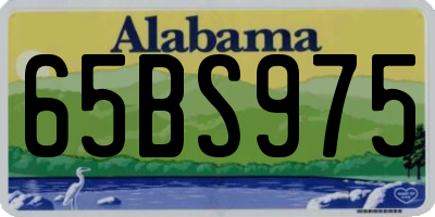 AL license plate 65BS975