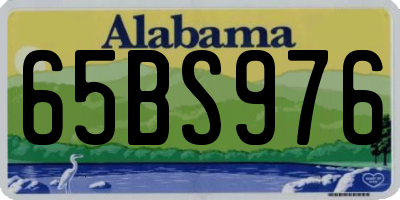 AL license plate 65BS976