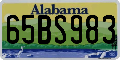 AL license plate 65BS983