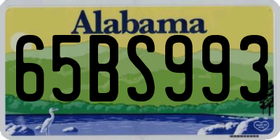 AL license plate 65BS993