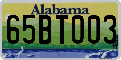 AL license plate 65BT003