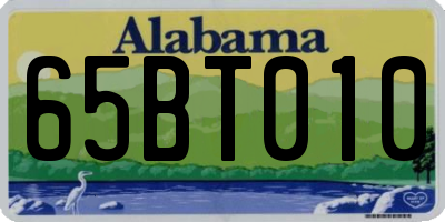 AL license plate 65BT010