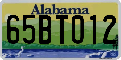 AL license plate 65BT012