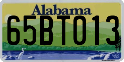 AL license plate 65BT013