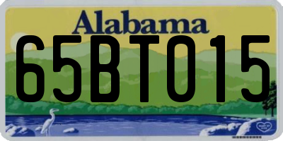 AL license plate 65BT015