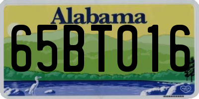 AL license plate 65BT016
