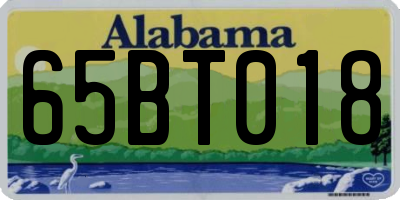 AL license plate 65BT018