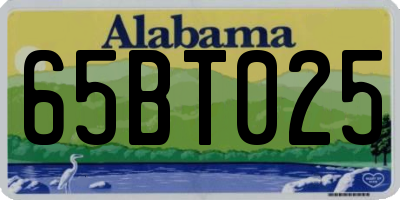 AL license plate 65BT025