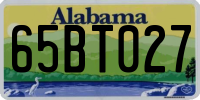 AL license plate 65BT027