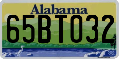 AL license plate 65BT032