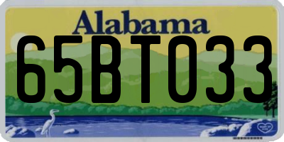 AL license plate 65BT033