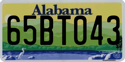 AL license plate 65BT043
