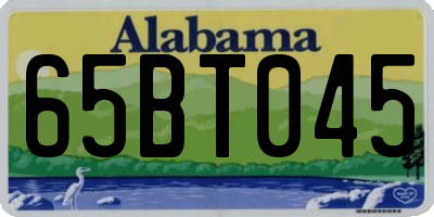 AL license plate 65BT045