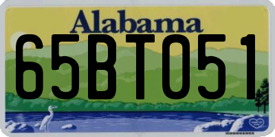 AL license plate 65BT051