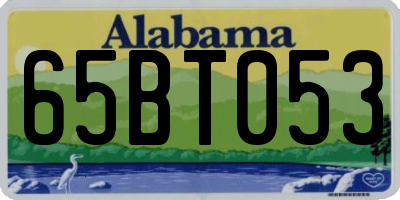 AL license plate 65BT053