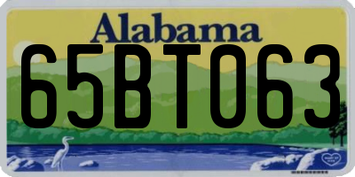 AL license plate 65BT063