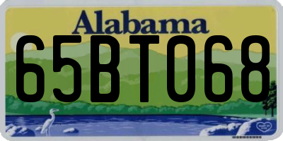 AL license plate 65BT068