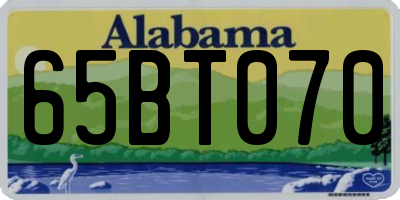 AL license plate 65BT070