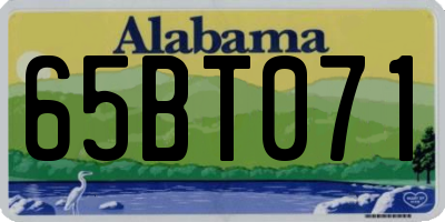 AL license plate 65BT071