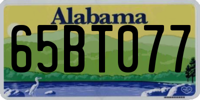 AL license plate 65BT077