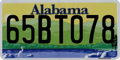 AL license plate 65BT078