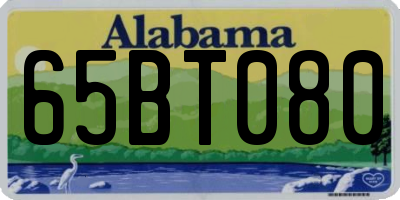 AL license plate 65BT080