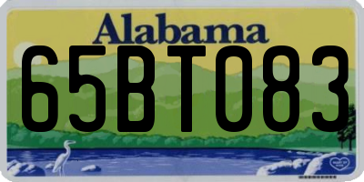 AL license plate 65BT083