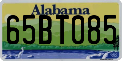 AL license plate 65BT085