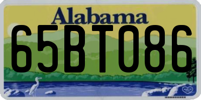 AL license plate 65BT086