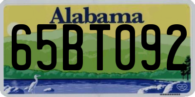 AL license plate 65BT092