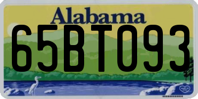 AL license plate 65BT093