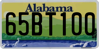 AL license plate 65BT100