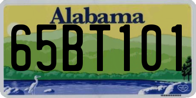 AL license plate 65BT101