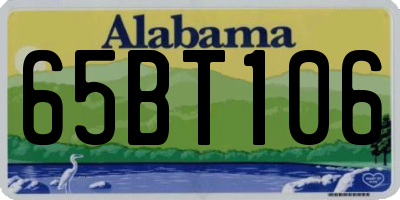 AL license plate 65BT106