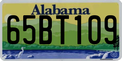 AL license plate 65BT109