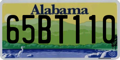 AL license plate 65BT110