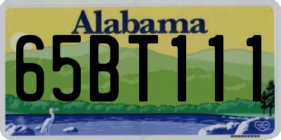 AL license plate 65BT111