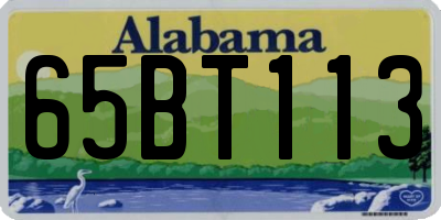 AL license plate 65BT113