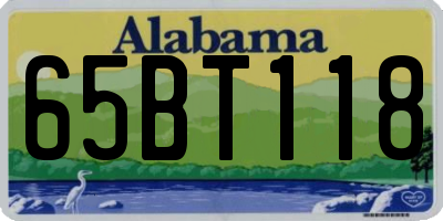 AL license plate 65BT118