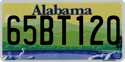 AL license plate 65BT120