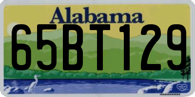 AL license plate 65BT129