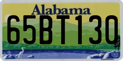 AL license plate 65BT130