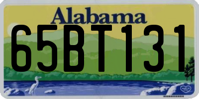 AL license plate 65BT131