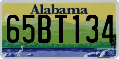 AL license plate 65BT134