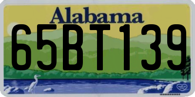 AL license plate 65BT139