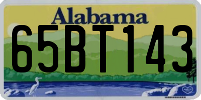 AL license plate 65BT143