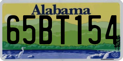 AL license plate 65BT154